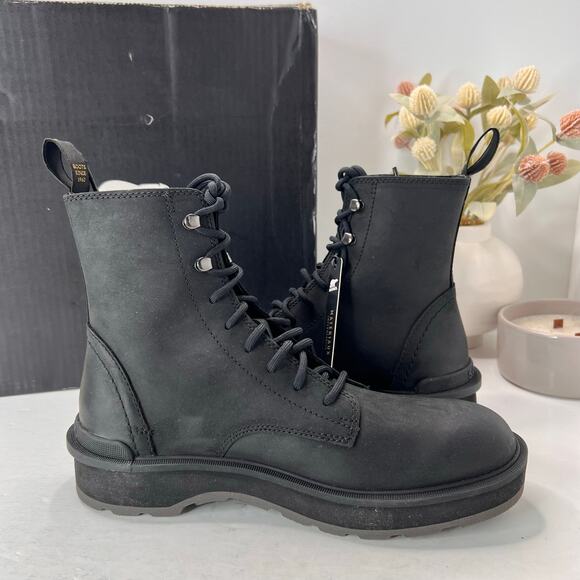 Sorel Hi-Line Lace Up Combat Boot Black Jet NL4804-010 Women's 7.5 NWOB - Picture 6 of 11
